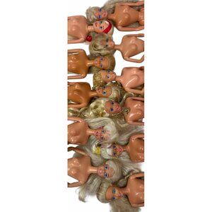 LOT of 11 Vintage Superstar Face Mold Barbie Doll Blonde Hair for OOAK Custom A